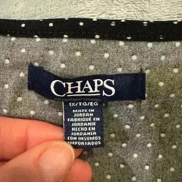 Women’s Polka Dot Chaps Blouse - Picture 3 of 5